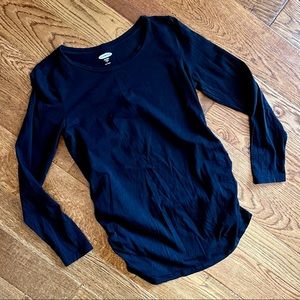 Black Maternity Old Navy Fitted Long Sleeve